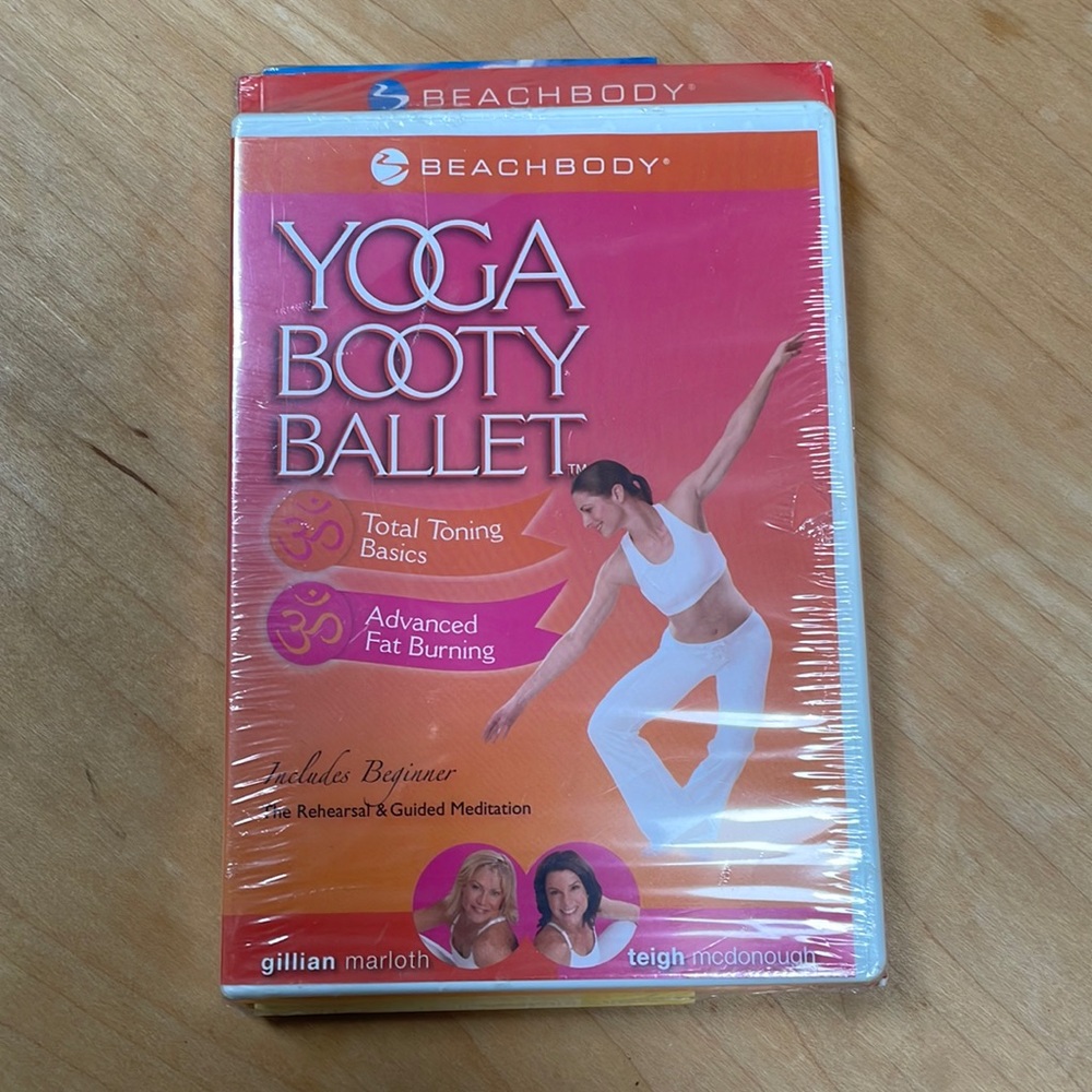 Beach Body Yoga Booty Ballet Total Toning Basics Advanced Fat Burning DVD +